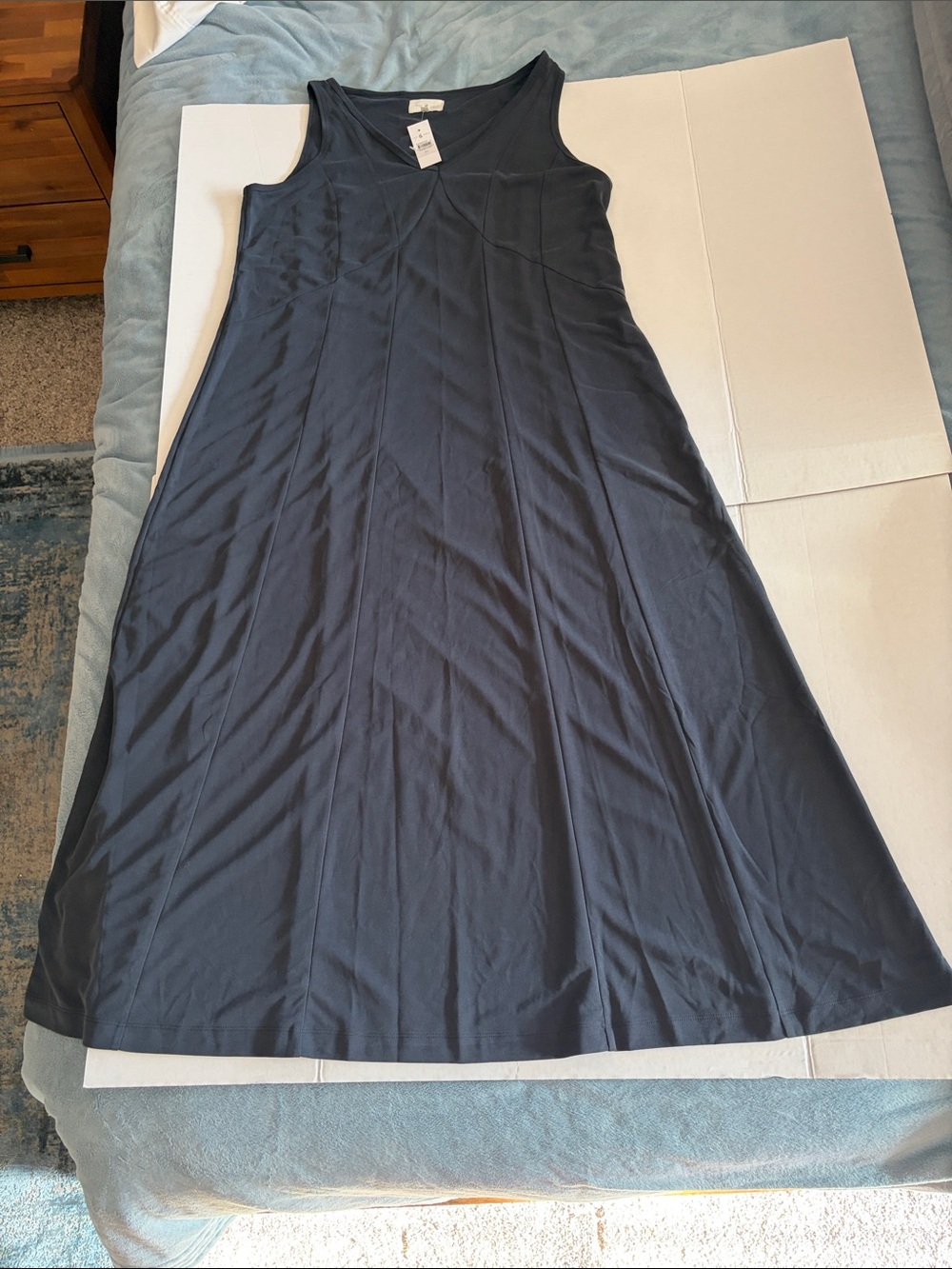 Lou & Grey Sleeveless Maxi Dress in sand washed black